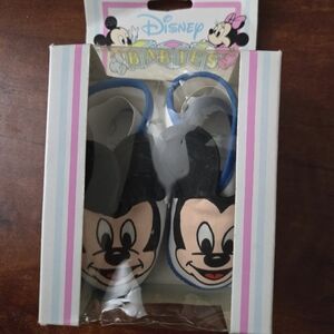 Disney Mickey Mouse Baby Booties - Black and Blue